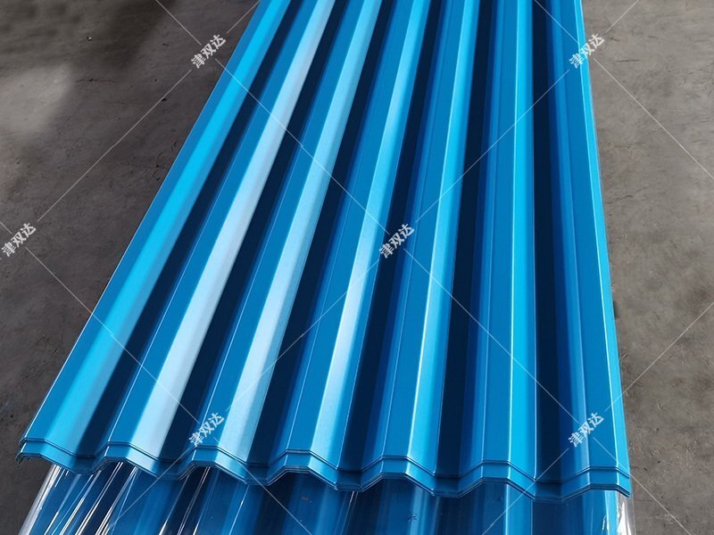 蓝色750型墙面板